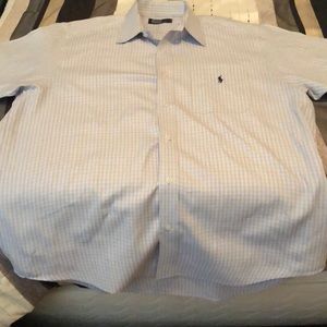 Polo short sleeve casual shirt - Large, 17 1/2